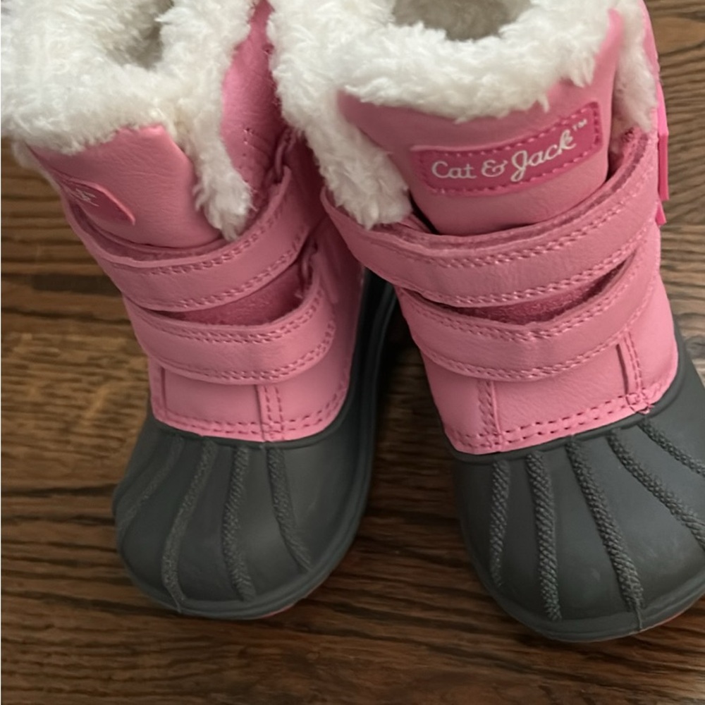 Cat & Jack Pink and Black Boots